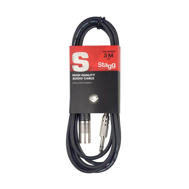 Stagg SAC3PSXM DL 3M/10F AUDIO CABLE ST PLG-XLRm - Fair Deal Music