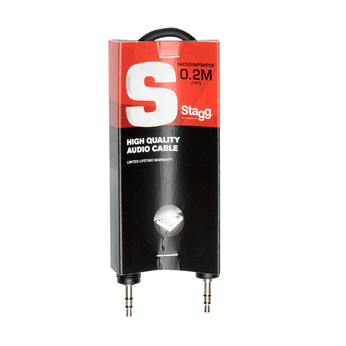 Stagg SAC020MPSMPSB 20CM/0.66FT AUDIO mini ST.PLG - Fair Deal Music