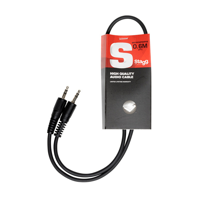 Stagg SAC060MPSMPSB 60CM/2FT AUDIO mini STEREO PLG - Fair Deal Music