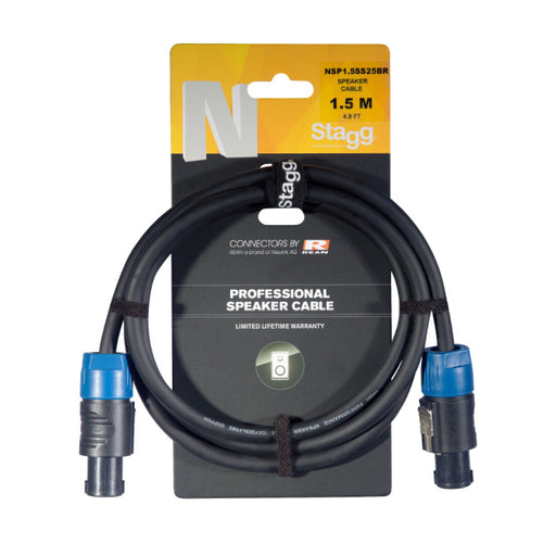 Stagg NSP1,5SS25BR Speaker cable, SPK/SPK (m/m), 1.5 m (5') - Fair Deal Music