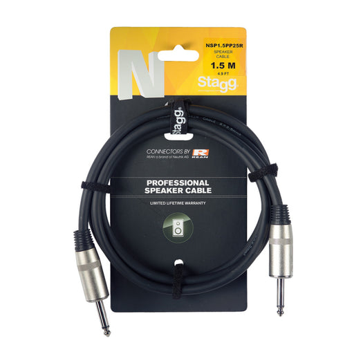 Stagg NSP1,5PP25R N-Series Professional Speaker Cable - Phone Plug / Phone Plug - Fair Deal Music