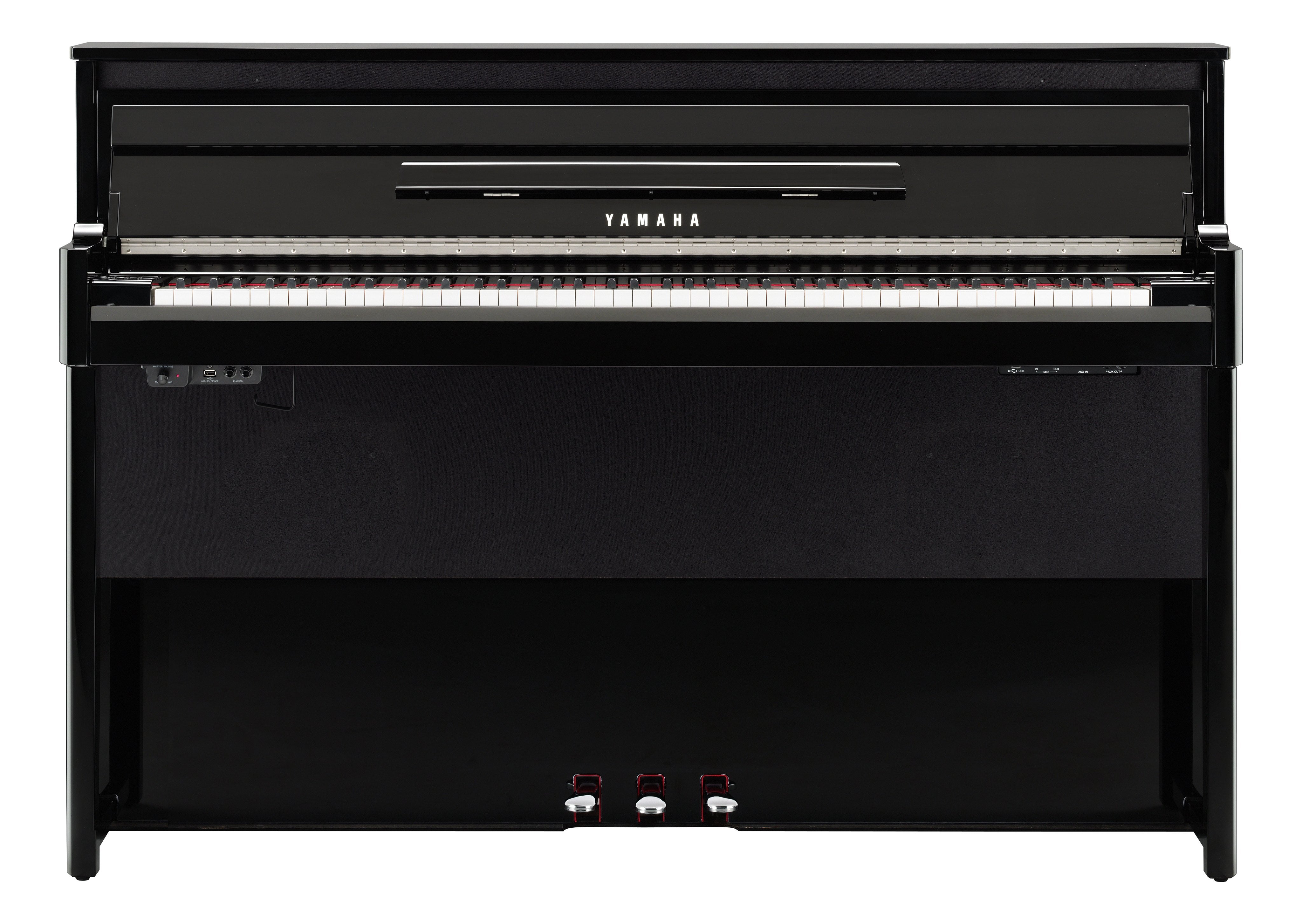 Yamaha NU1X AvantGrand Hybrid Digital Upright Piano Polished Ebony (Used) - Fair Deal Music