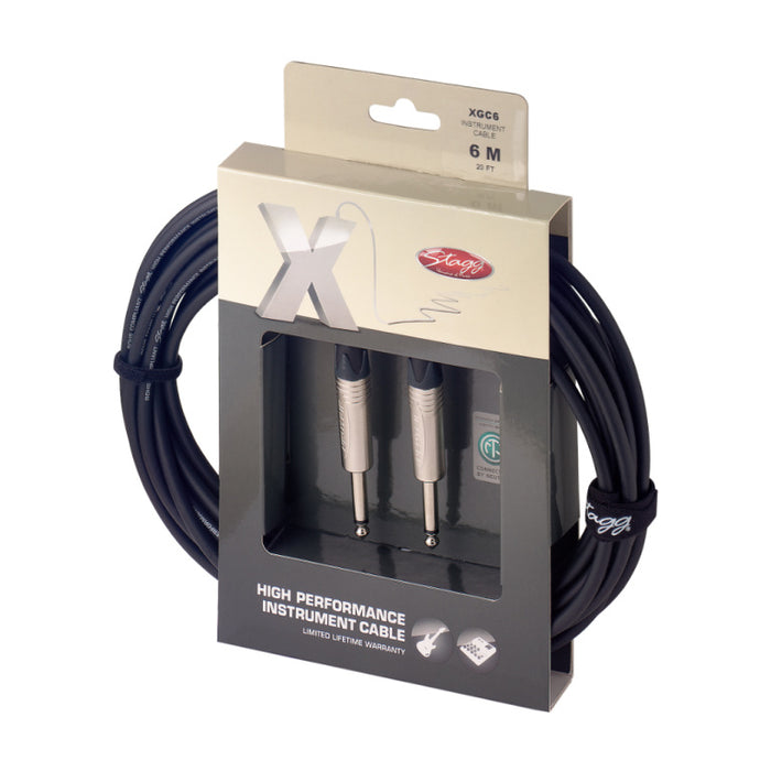 Stagg XGC6 6M/20FT Guitar/Instrument Cable - Fair Deal Music
