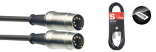 Stagg SMD2 2M/6FT MIDI CABLE METAL DINm - Fair Deal Music