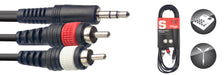 Stagg SYC3/MPSB2CM E 3m/10ft Stereo Mini Jack to Twin RCA - Fair Deal Music