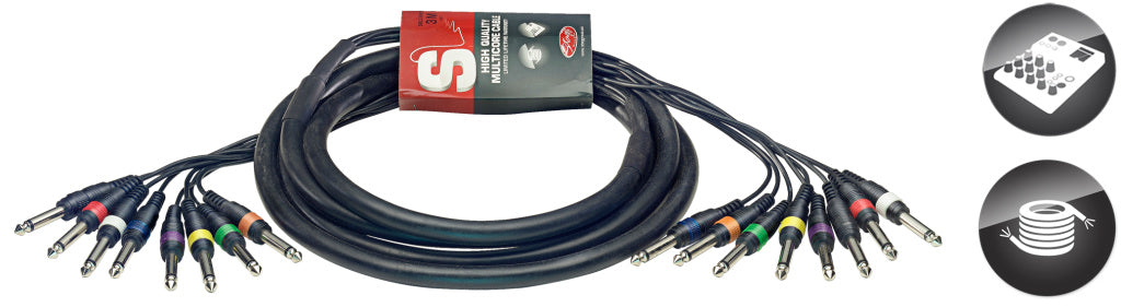 Stagg SML3/8P8P E 3M/10F MULTICOR MLD 8PLG-8PLG - Fair Deal Music