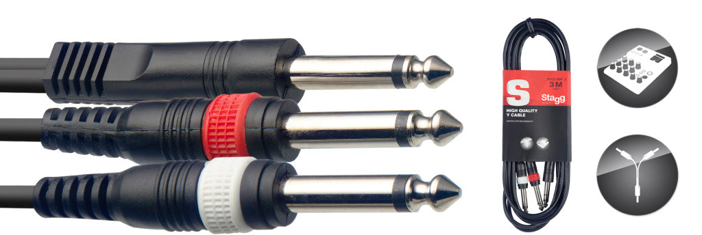Stagg SYC3/P2P E 3M/10FT Split MLD Plug-2 Plug - Fair Deal Music