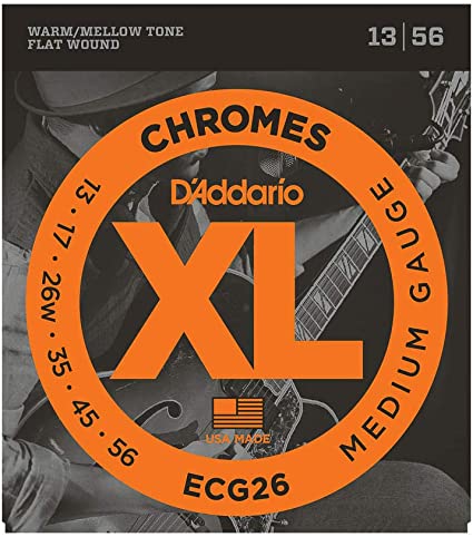 D'Addario ECG26 XL Chromes Flat Wound, Medium, 13-56 - Fair Deal Music