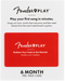 Fender Play 6 Month Subscription Card - Fair Deal Music