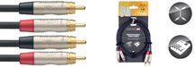 Stagg NTC1CR 1M/3FT TWIN CBL RCAm-RCAm DLX - Fair Deal Music