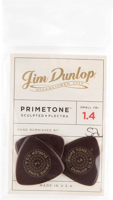Jim Dunlop Primetone Sculpted, Small Tri Pick 1.4mm (Pack of 3) - Fair Deal Music