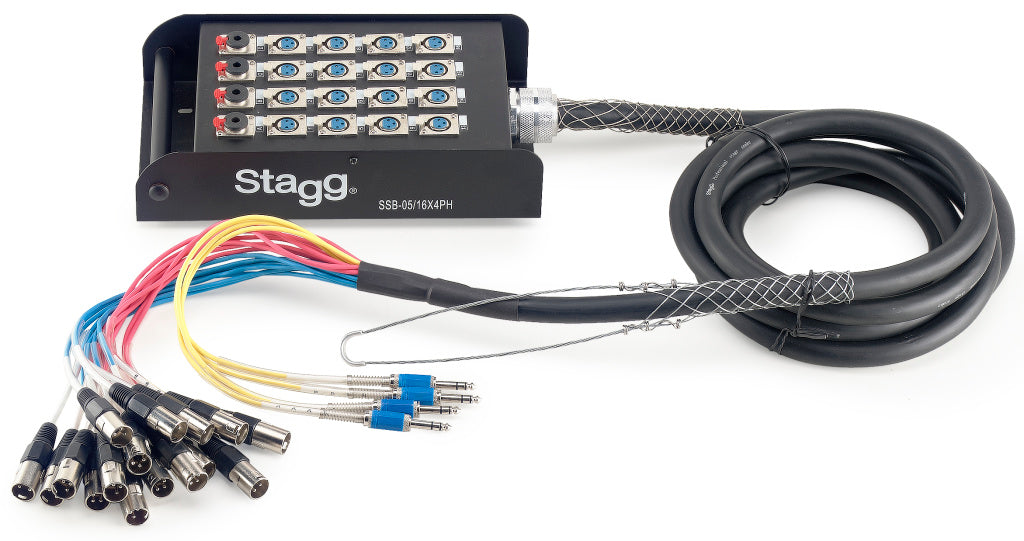Stagg SSB-05/16X4PH STAGEBOX 16 XLR F/4 JACK M-5M - Fair Deal Music
