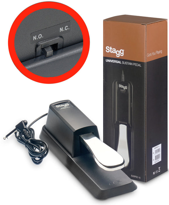 Stagg SUSPED 10 Universal Sustain Pedal for Digital Pianos & Keyboards - Fair Deal Music