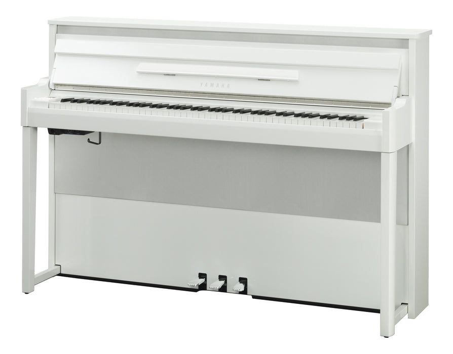 Yamaha NU1X AvantGrand Hybrid Digital Upright Piano in Polished White - Fair Deal Music