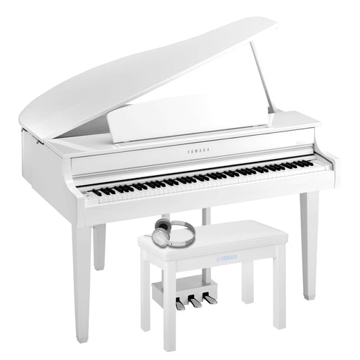 Yamaha CLP-765GP Clavinova Digital Grand Piano Polished White Bundle - Fair Deal Music