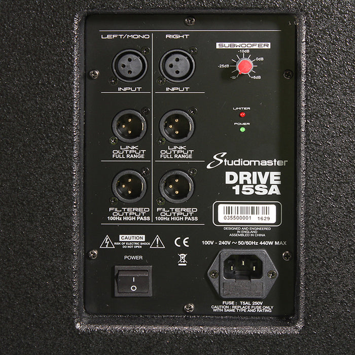 Studiomaster Drive15SA Active Speaker - Fair Deal Music