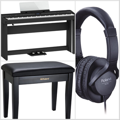 Roland FP-90X-BK Premium Portable Piano Black Bundle - Fair Deal Music
