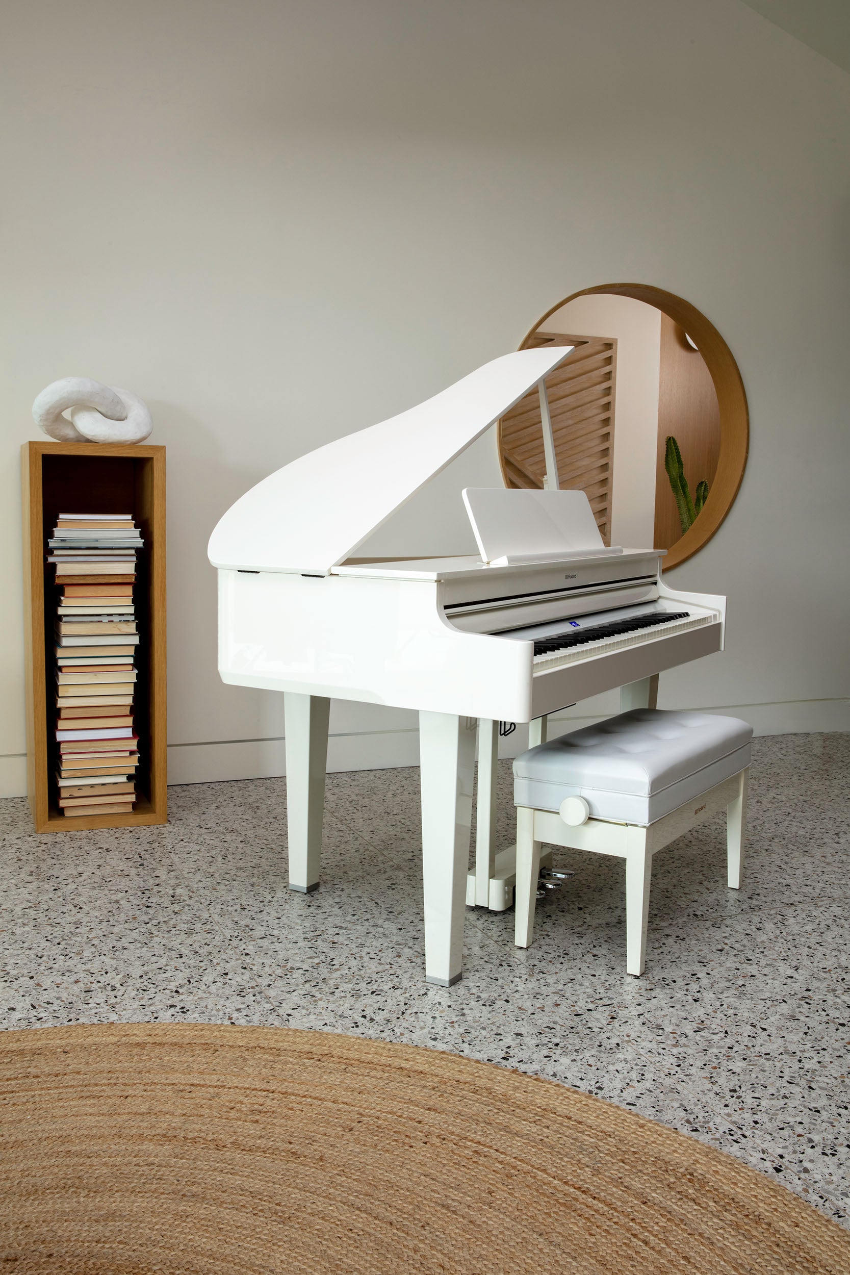 Roland GP-6-PW Digital Grand Piano Polished White (Showroom Model) - Fair Deal Music