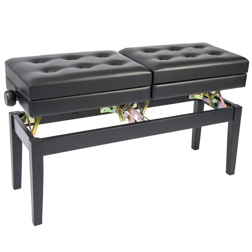 Kinsman KPB20BK Duet Adjustable Piano Bench with Storage Satin Black - Fair Deal Music