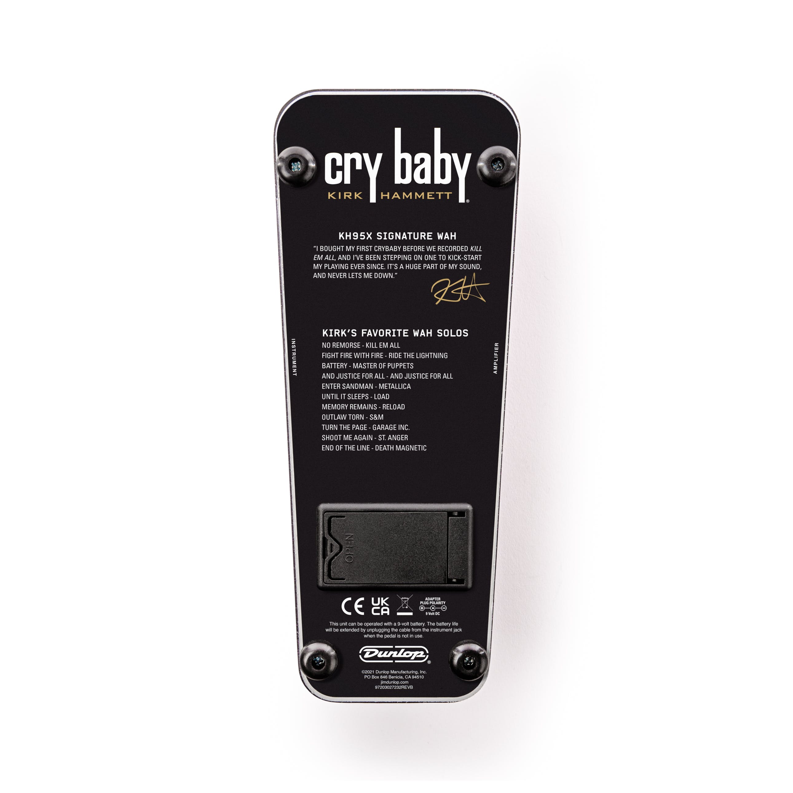 Dunlop KH95 Kirk Hammett Collection Crybaby Wah Pedal - Fair Deal Music