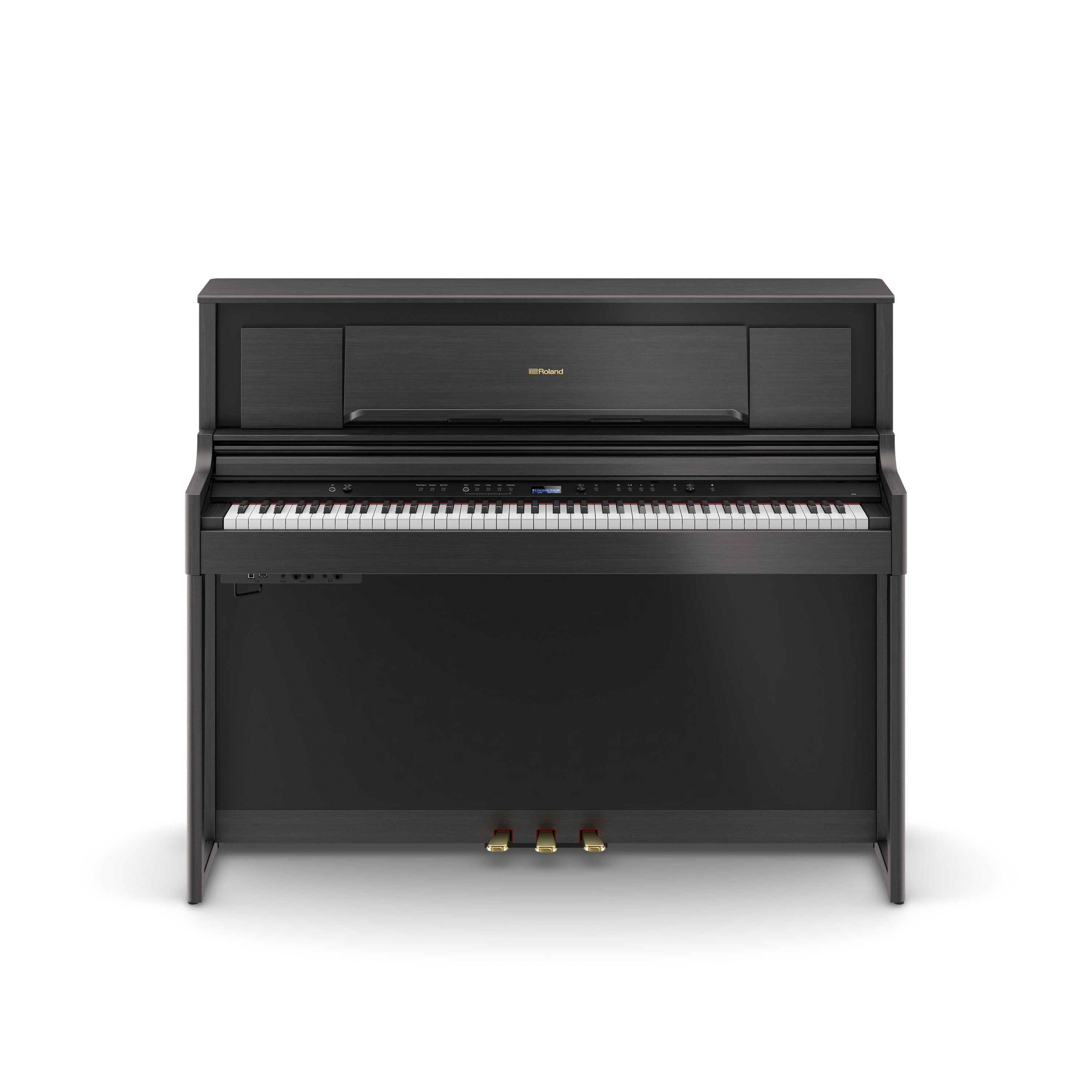 Roland LX-9-CH Digital Upright Piano Charcoal Black Bundle - Fair Deal Music