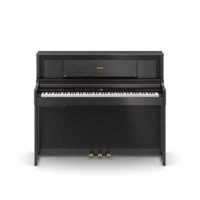 Roland LX-9-CH Digital Upright Piano Charcoal Black Bundle - Fair Deal Music