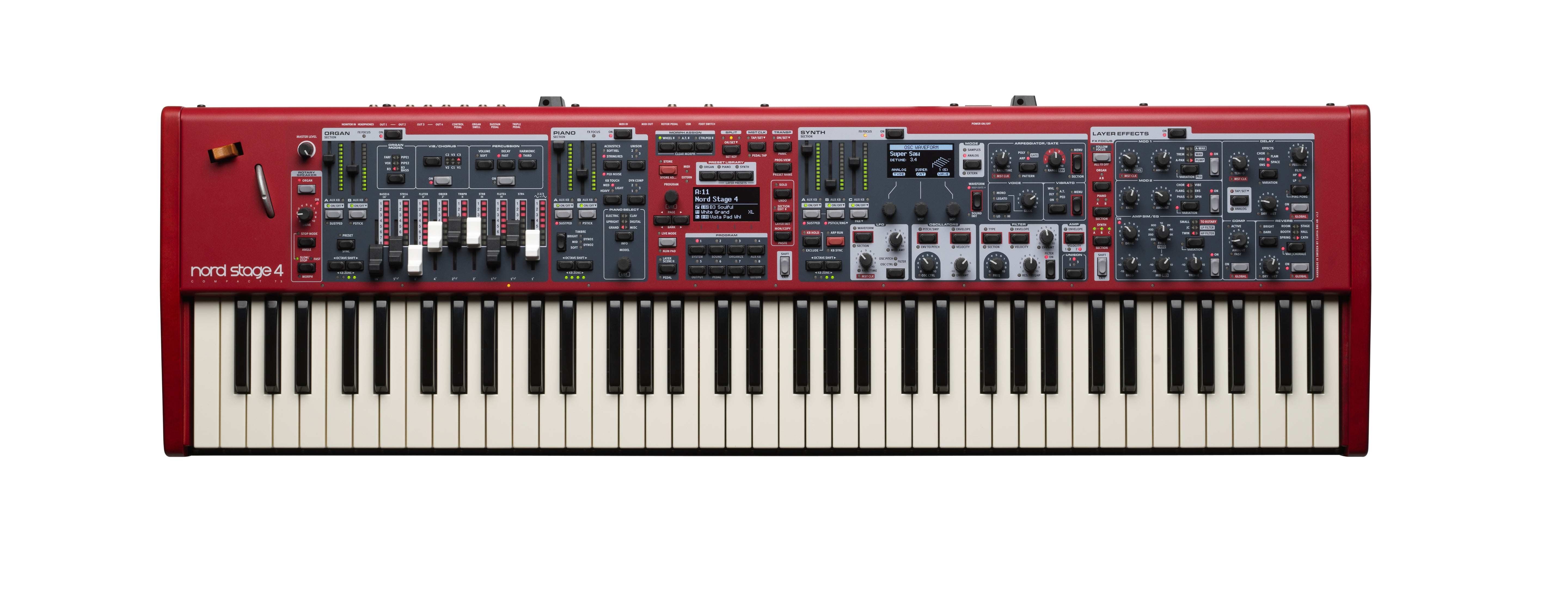 Nord STAGE 4 Compact with 73-note Semi-weighted Keyboard - Fair Deal Music