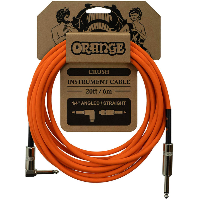 Orange CA037 Crush Instrument Cable Angled, 6m/20ft - Fair Deal Music