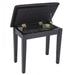 Stagg PBF23 BKM SBK Piano Bench with Storage Satin Black - Fair Deal Music
