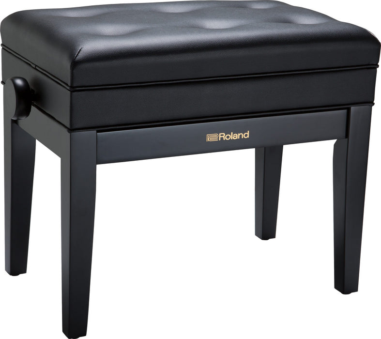 Roland RPB-400BK Adjustable Piano Bench with Storage in Satin Black - Fair Deal Music