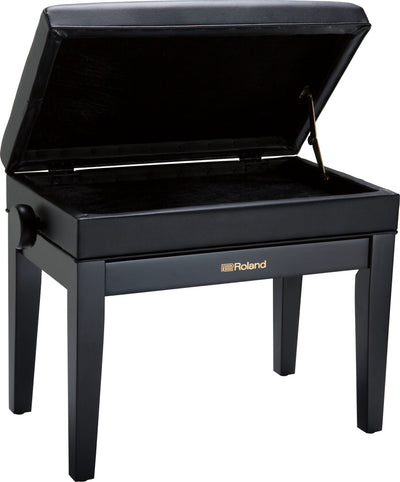 Roland RPB-400BK Adjustable Piano Bench with Storage in Satin Black - Fair Deal Music