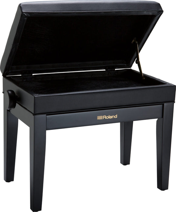 Roland RPB-400BK Adjustable Piano Bench with Storage in Satin Black - Fair Deal Music