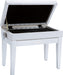 Roland RPB-400WH Adjustable Piano Bench with Storage in Satin White - Fair Deal Music