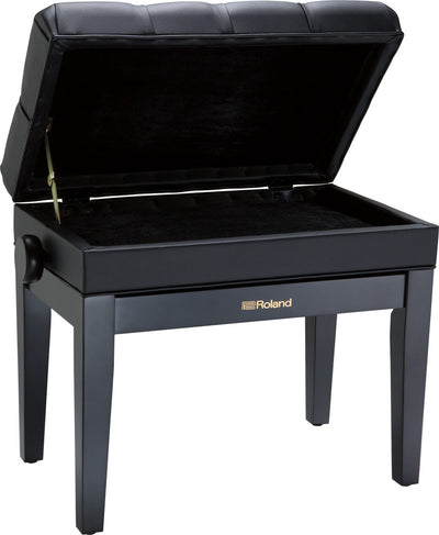 Roland RPB-500BK Adjustable Piano Bench with Storage in Satin Black - Fair Deal Music