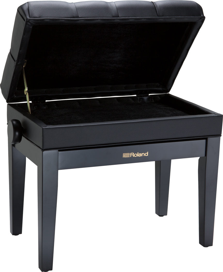Roland RPB-500BK Adjustable Piano Bench with Storage in Satin Black - Fair Deal Music
