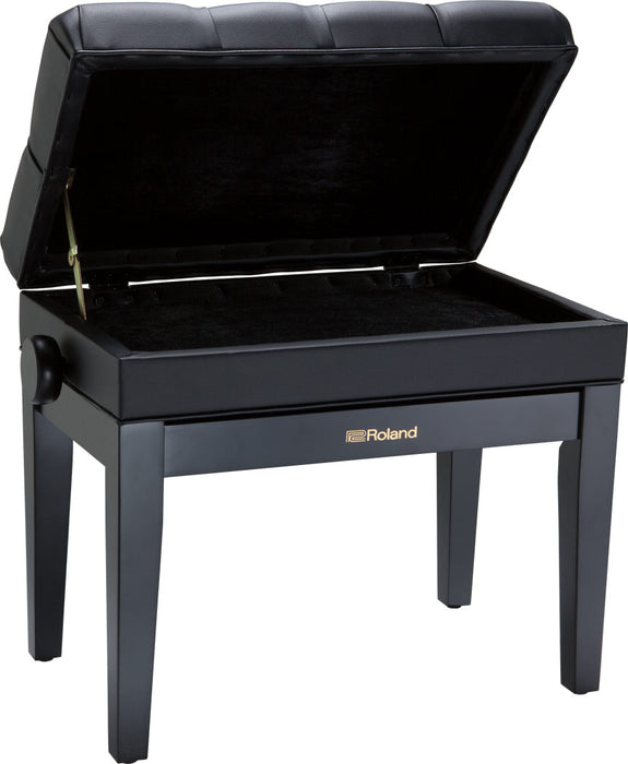 Roland RPB-500BK Adjustable Piano Bench with Storage in Satin Black - Fair Deal Music