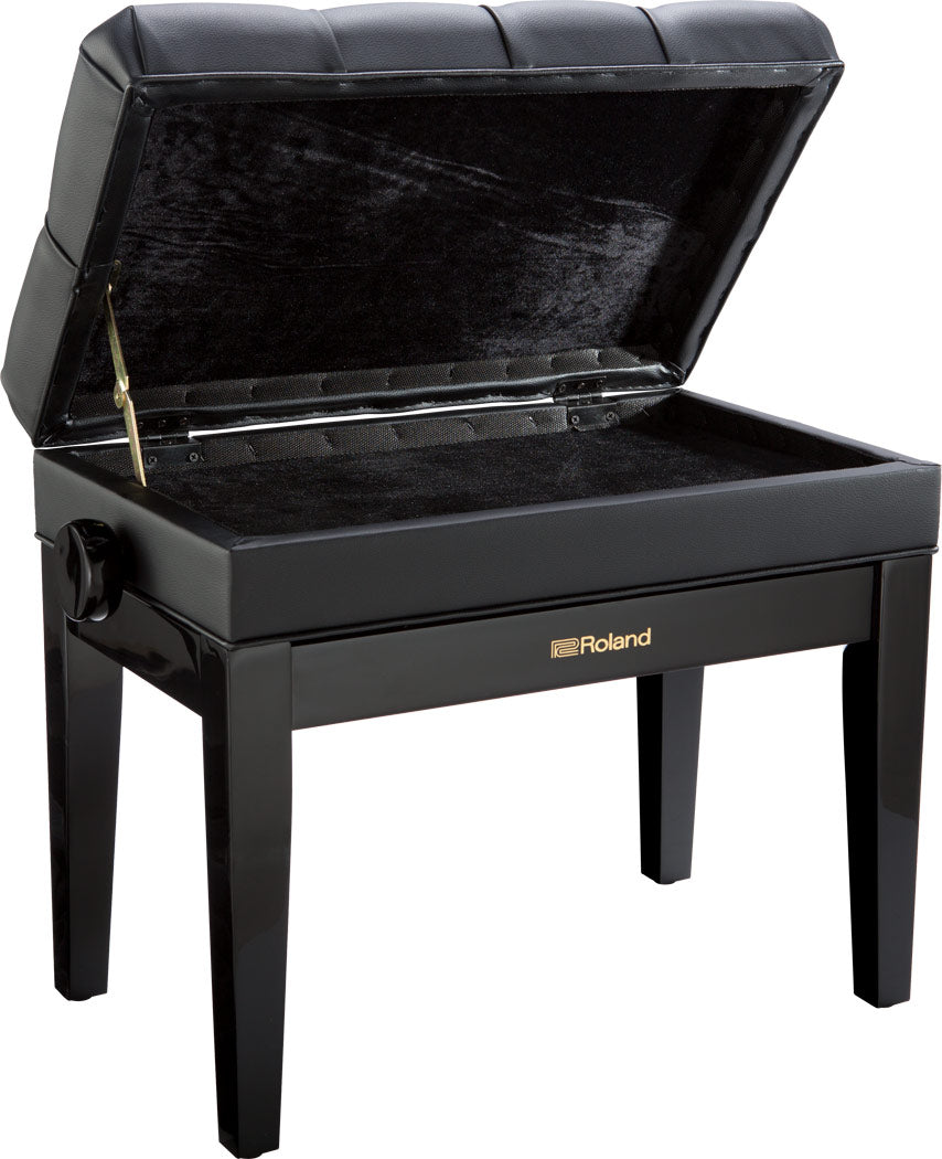 Roland RPB-500PE Adjustable Piano Bench with Storage in Polished Ebony (Showroom Model) - Fair Deal Music
