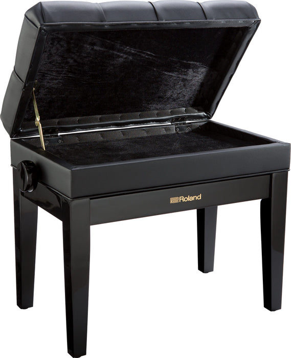 Roland RPB-500PE Adjustable Piano Bench with Storage in Polished Ebony (Showroom Model) - Fair Deal Music