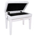 Roland RPB-500PW Adjustable Piano Bench with Storage in Polished White (Showroom Model) - Fair Deal Music
