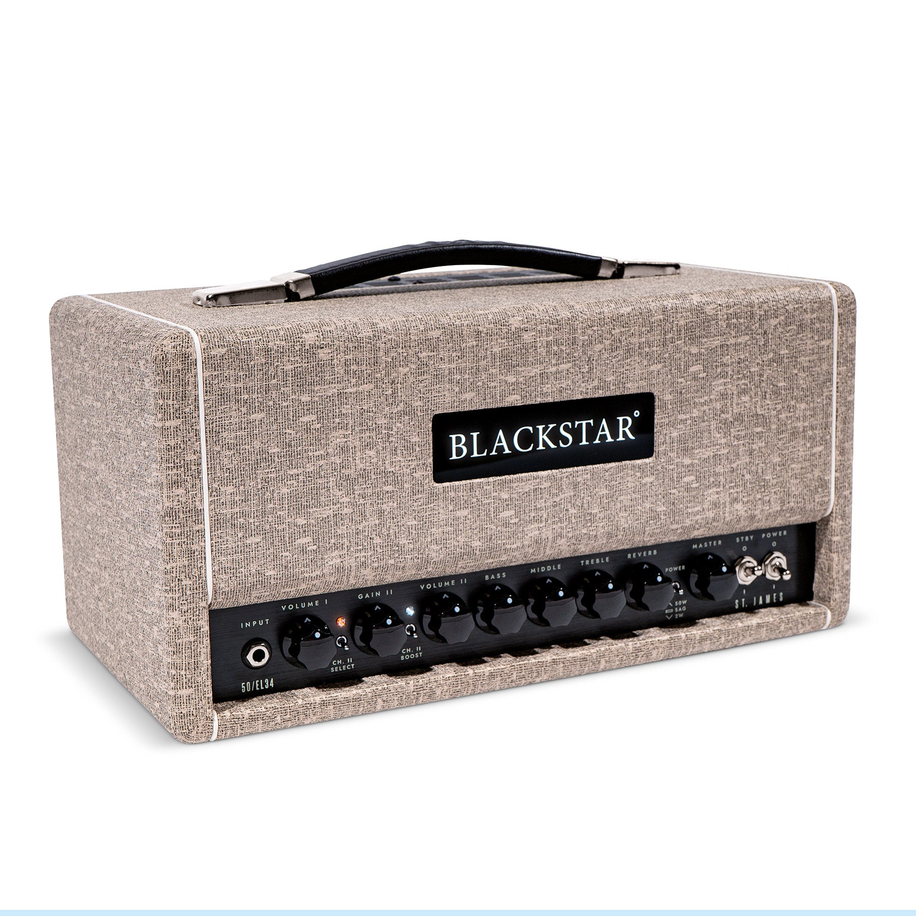 Blackstar St. James 50w EL34 Valve Amp Head in Fawn, B-Stock - Fair Deal Music