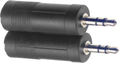 Stagg AC-PFSJMSH Female 1/4" Stereo Jack to Male 3.5mm Stereo Mini Adaptor (pair) - Fair Deal Music