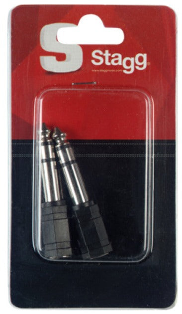 Stagg AC-PMSJFSH Stereo Headphone Adaptor 3.5mm to 1/4" Jack (Pair) - Fair Deal Music
