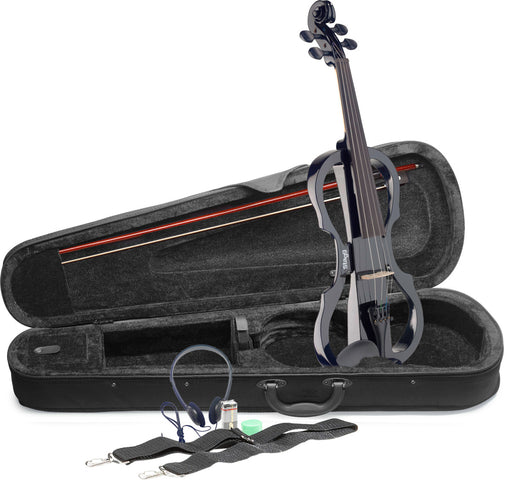 Stagg EVN X-4/4 BK Electric Violin in Black - Fair Deal Music
