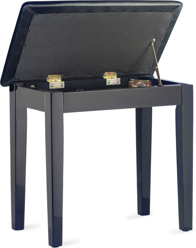 Stagg PBF23 BKP SBK Piano Bench with Storage Polished Black (Display Model) - Fair Deal Music