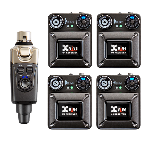 Xvive xu4r4 2.4gz Wireless In Ear Monitor System With Four Receivers - Fair Deal Music
