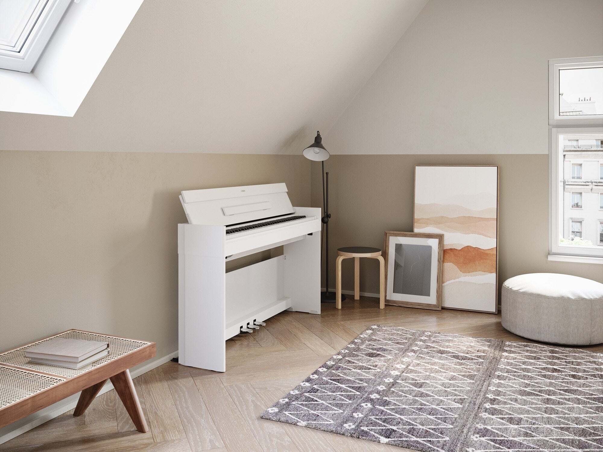 Yamaha YDP-S55WH Arius Slim Digital Piano White (Display Model) - Fair Deal Music