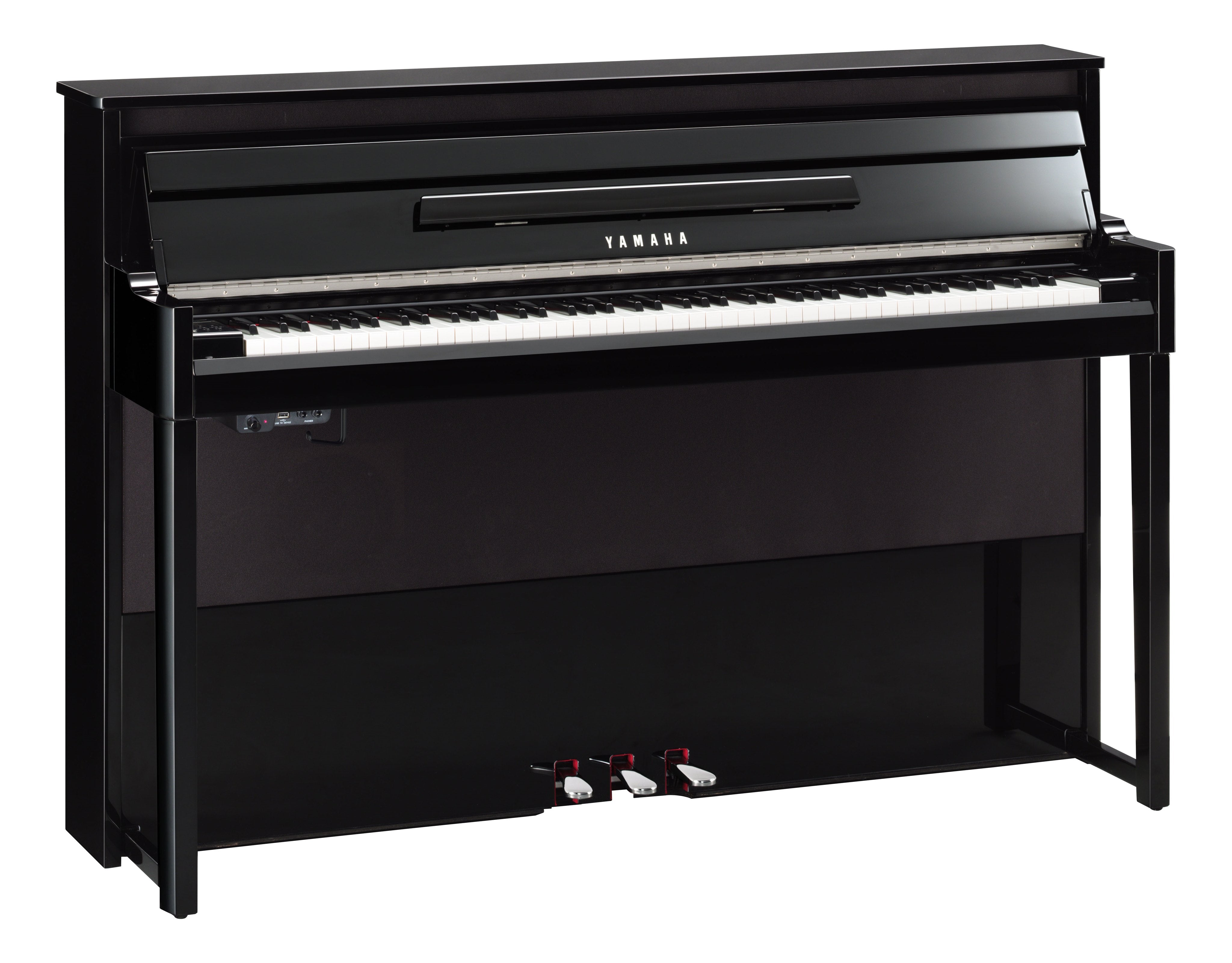 Yamaha NU1X AvantGrand Hybrid Digital Upright Piano Polished Ebony (Used) - Fair Deal Music