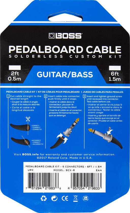 Boss BCK-6 Solderless Pedalboard Cable Kit - Fair Deal Music