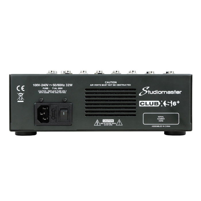 Studiomaster Club XS 6+ Mixer - Fair Deal Music