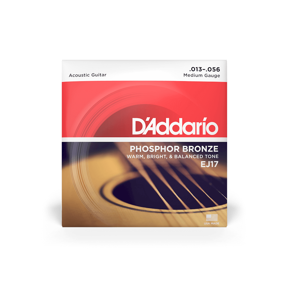 D'Addario EJ17 Phosphor Bronze Acoustic Strings, Medium 13-56 - Fair Deal Music